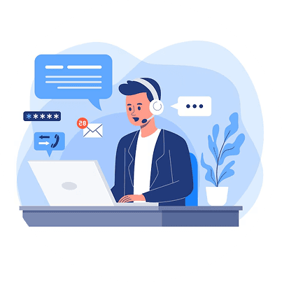 Customer support illustration